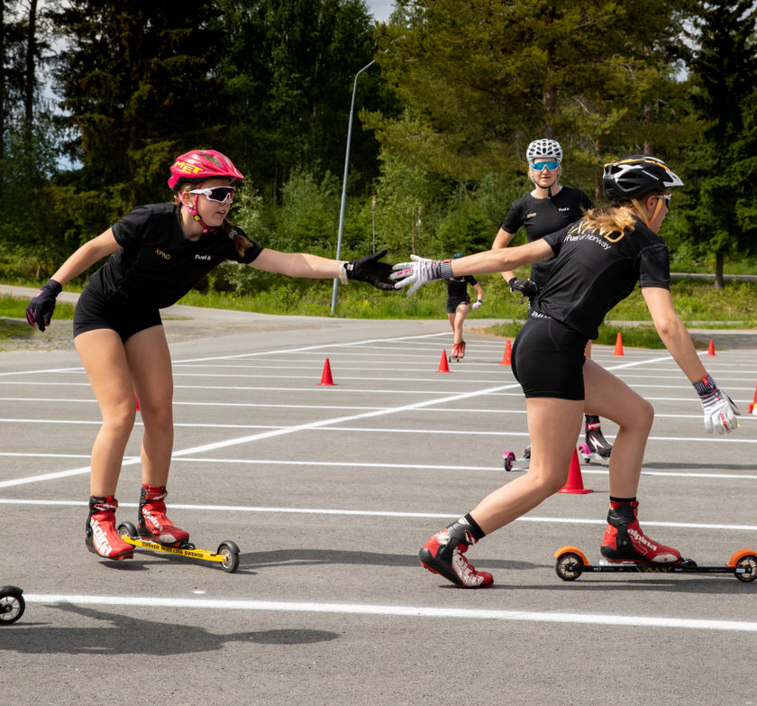 Teknikktrening på rulleski